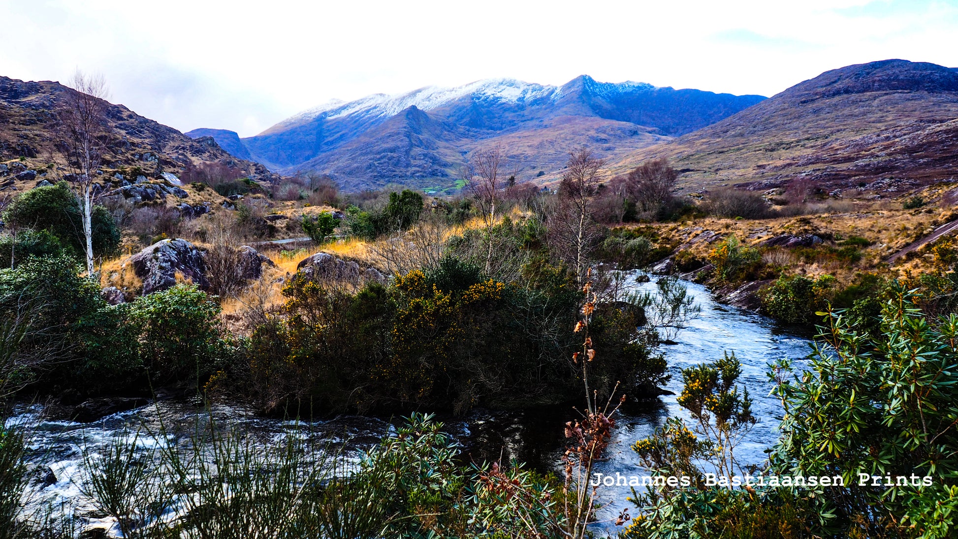 Winding winter river