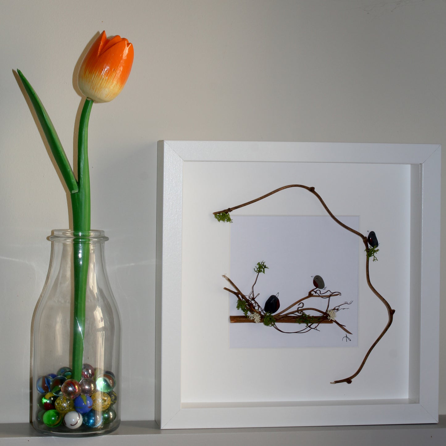 Pebble Art - Robins