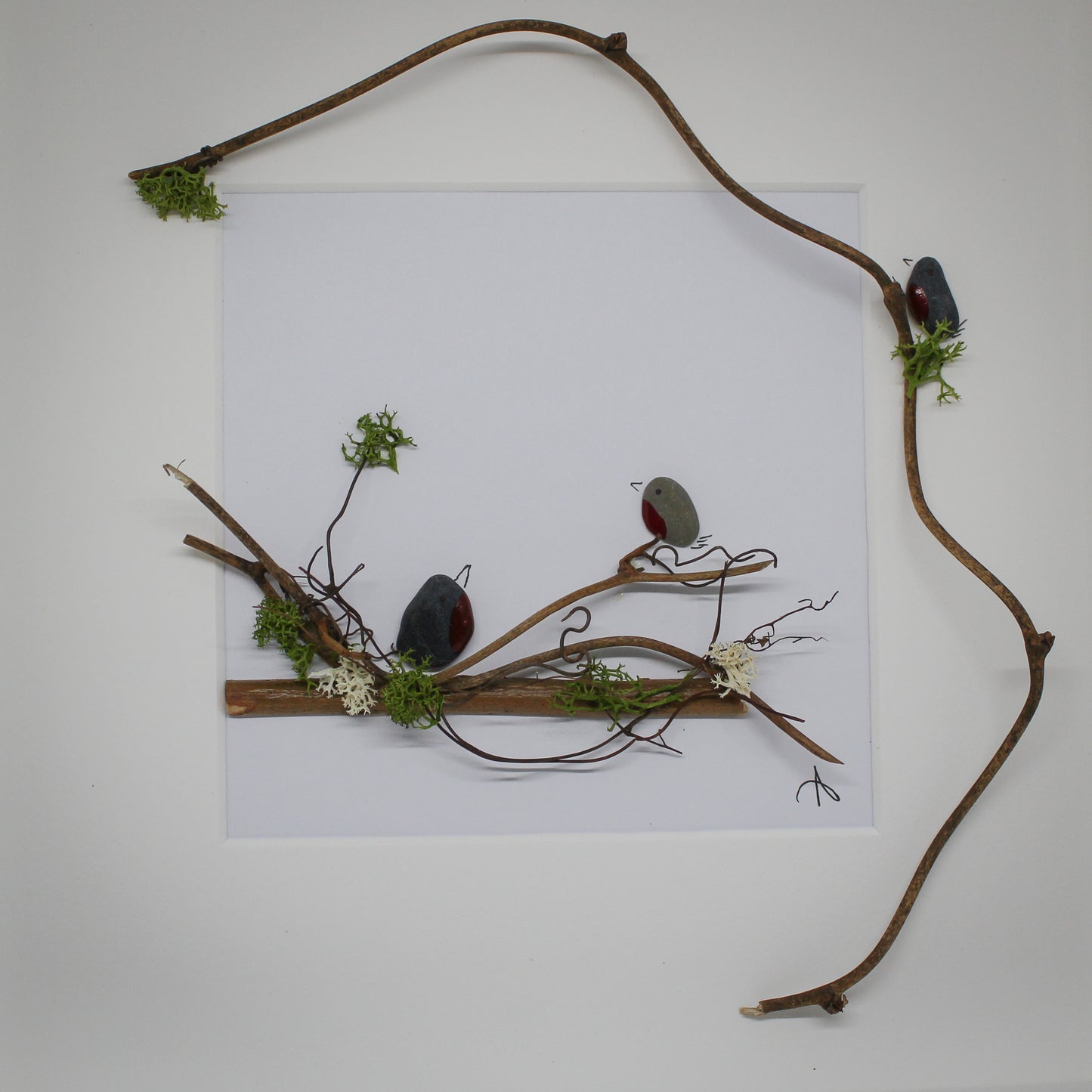Pebble Art - Robins