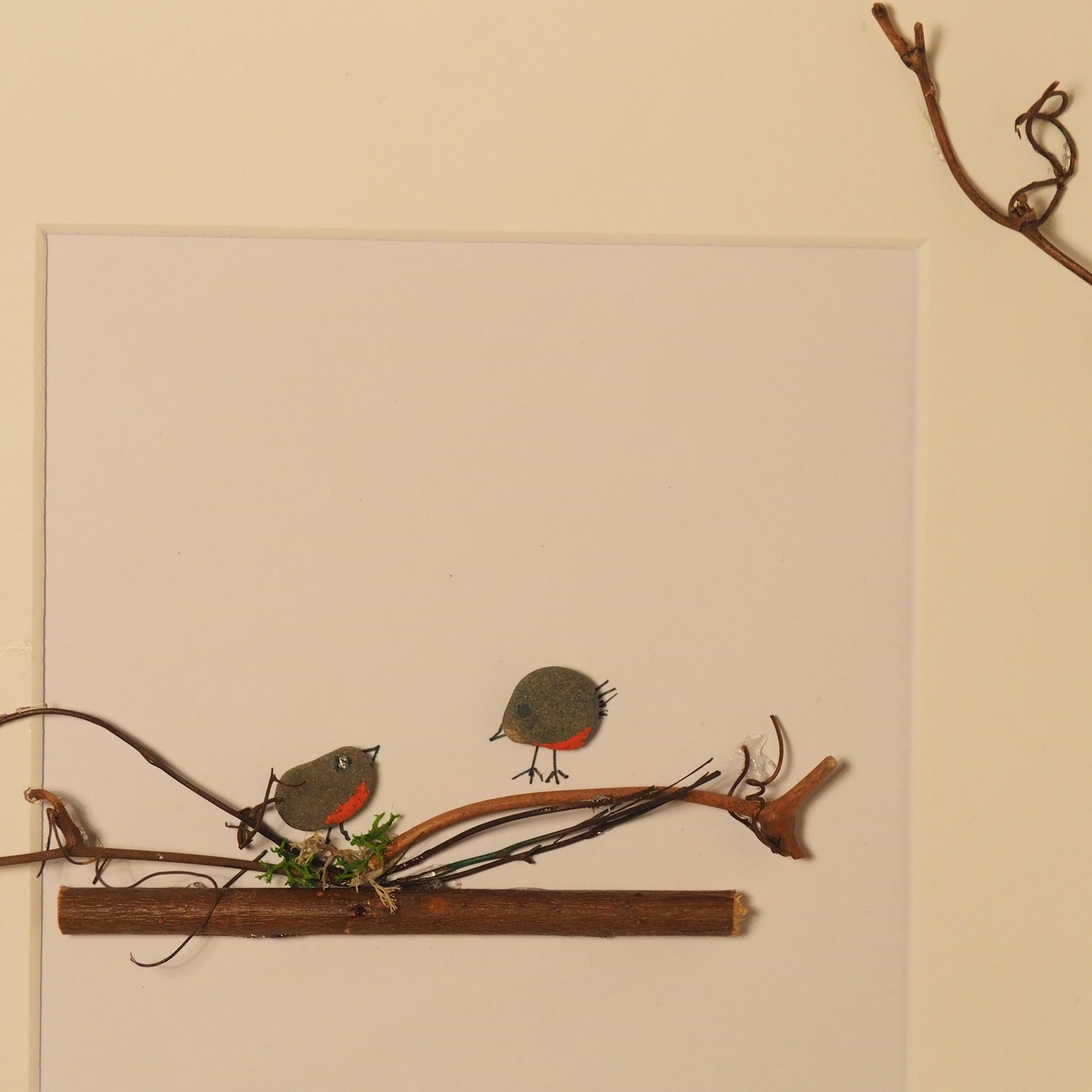 Pebble Art - Robins