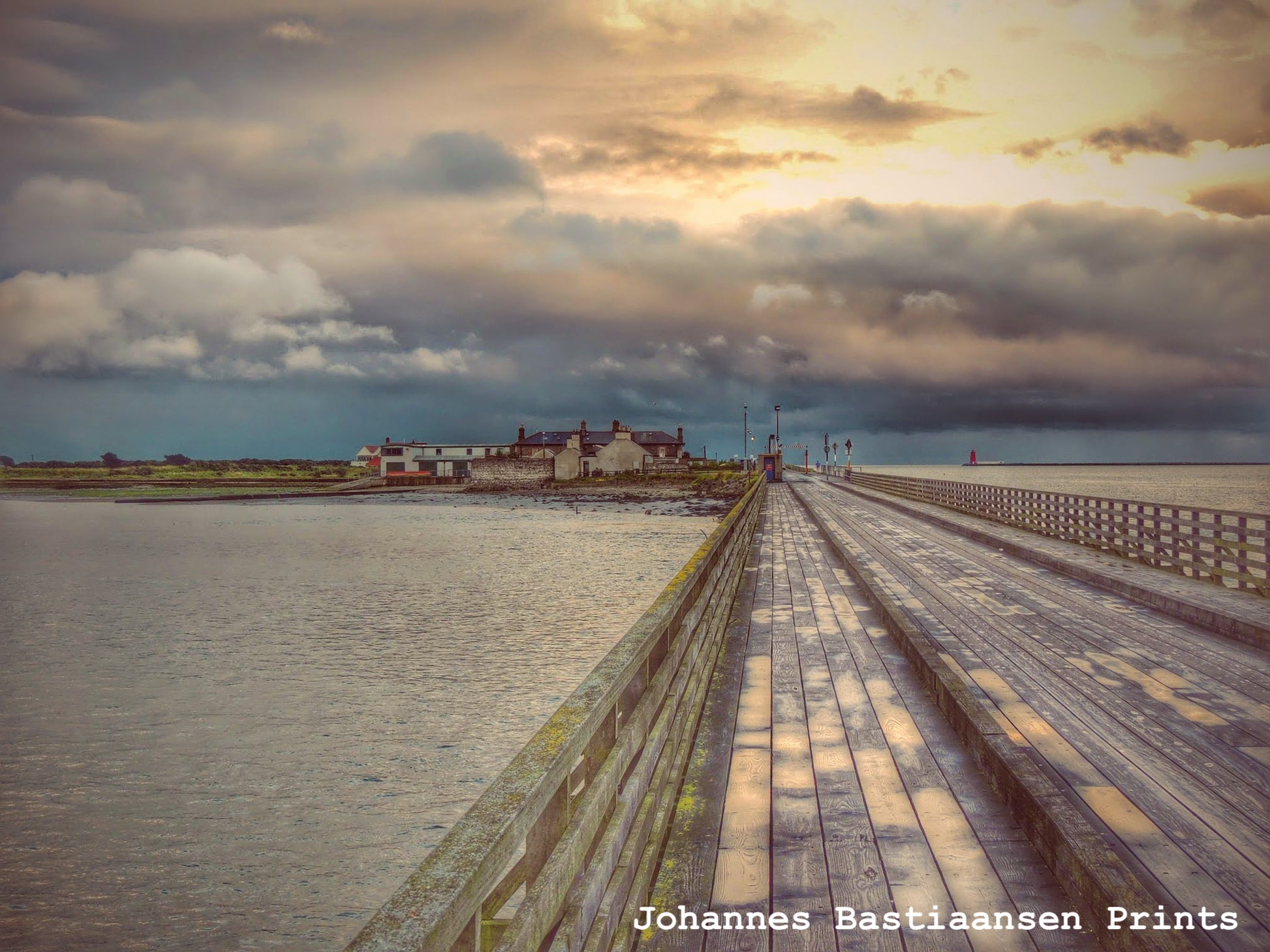 Wooden bridge at  Clontarf, Dublin